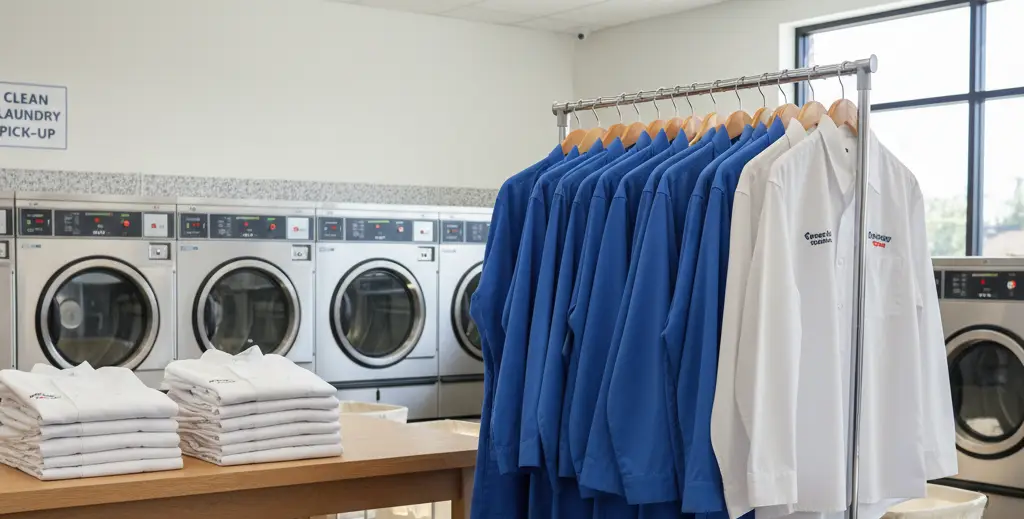 First Class Laundry Services Clean, Washed And Dried Uniforms And Workwear.